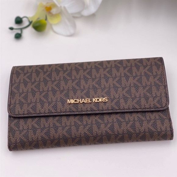Michael Kors Bags Michael Kors Trifold Wallet Signature Brown